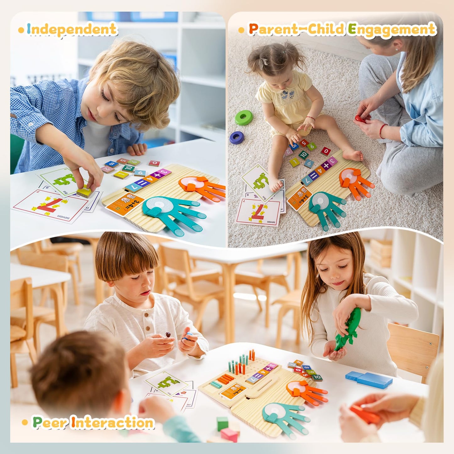 twivah Learning Toys 3-5, Educational Toys with Number Flash Card for 3+ Year Old, Montessori Number Math Manipulatives, Preschool Kindergarten School Supplies, Birthday Gifts for 3 4 5 6 yr Old Kids