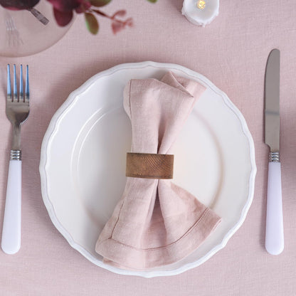 60pcs Wooden Napkin Rings, Handmade Dining Table Napkin Holder, Rustic Wood Napkin Holders Bulk for Weddings, Thanksgiving, Christmas & Events - 2 Inch, Brown
