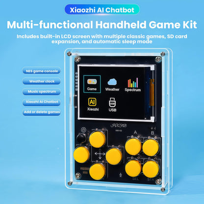 DIY Soldering Project AI Chatbot Game Console Kit Electronic Soldering Kit with Classic Game Weather Clock Music Spectrum