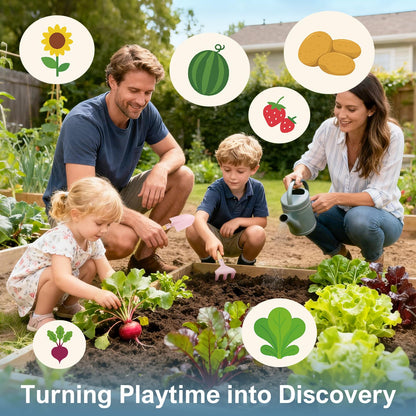 Dreamon Kids Gardening Tools & Bug Catcher Kit, 2-in-1 Outdoor Toys with Wheelbarrow and Bug House, STEM Educational Toys for 3 Year Old, Birthday Gifts Outdoor Gifts for Kids 3-5, Pink