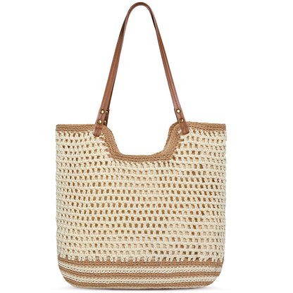 Pleneal Crochet Beach Bags for Women, Summer Beach Tote Bag, Soft Woven Shoulder Bags for Vacation