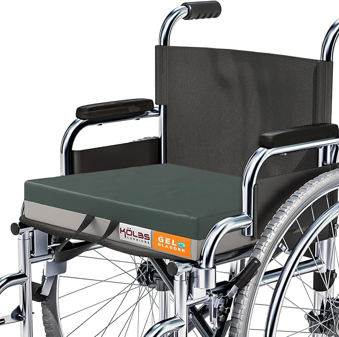 Kölbs Gel Extreme Wheelchair Cushions Seat Cushion, Coccyx, Sciatica & Tailbone Pain Relief Seating Pad Ideal for Office, Kitchen Wheelchairs and Auto, 20 x 18, 3 Inch Thick