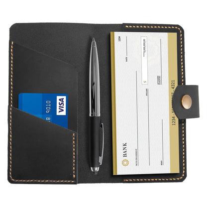 Turbosnail Personalized Checkbook Cover, Leather Checkbook, Checkbook Wallet And Holder, Checkbook Case, Custom Checkbook, Custom Checkbook Covers, Gift For Him,Customized Gifts