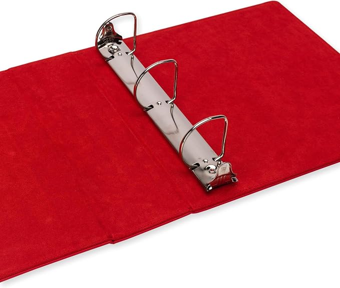 Vault X Large Ring Binder, 900 Cards, fits 9 Pocket Pages, Exo-Tec Material, 3 D-Ring Folder, for Trading Cards (Red)