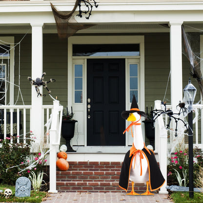 Silicherry Halloween Goose Outfit for 23" Cement Lawn Porch Goose Cloths Plastic Statue Clothing for Yard Lawn Decor(Witch)