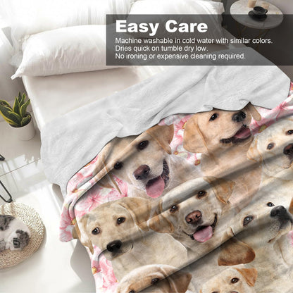 Labrador Retriever Dog Throw Blanket,Labrador Retriever Gifts for Dog Lovers,Soft Flannel Blanket Throw,Gift for Women Kid Girls Halloween Christmas 50"x60"