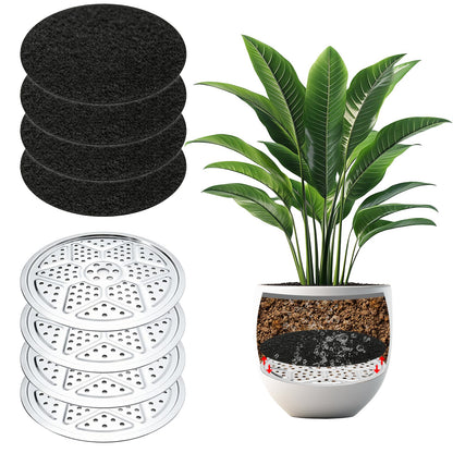 luperasol 8PCS Planter Inserts for Large Pots, 13" Reusable Round Planter Inserts for Large Tall Pots and Liner with Drainage Holes for Place Inside Planters Use Less Potting Soil
