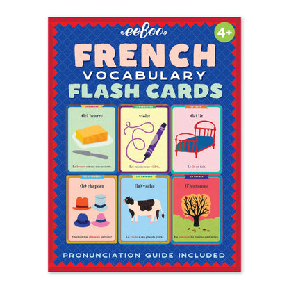 eeBoo: French Vocabulary Flash Cards, Learn French, Imaginative Problem Solving, Educational Games that Cultivates Conversation, Socialization, and Skill-Building, Perfect for Ages 4 and up