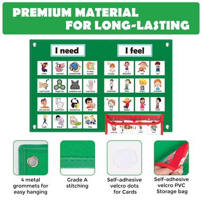 KIKIGOAL Feelings Chart For Preschool Teacher Supplies, Social Emotional Learning Pocket Chart, Autism Visual Behavior Management, Daycare Essentials, Calm Down Corner Classroom Supplies