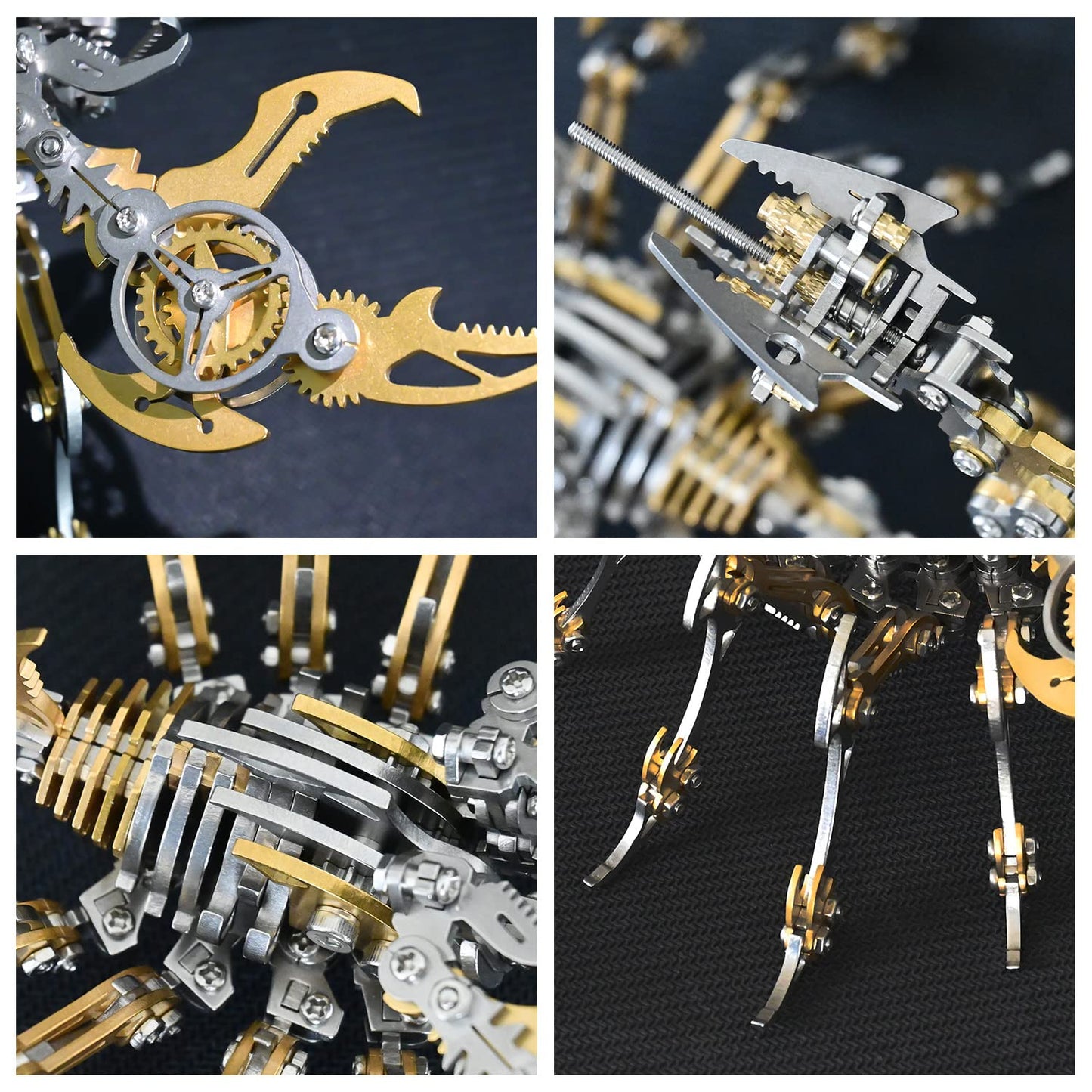3D Metal Model Kits, Mechanical Scorpion King Gold 3D Metal Puzzle,Steel Warcraft Collection DIY Animal Brain Teasers Simple 3D Puzzles