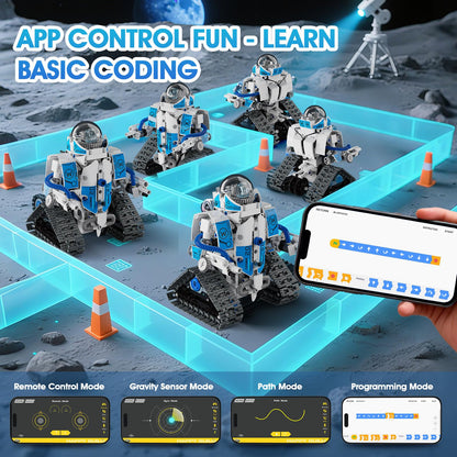 ACIKETO 6 in 1 STEM Robot Building Kit, 780 PCS APP & Remote Control Space Robot Toys for Kids Age 8-14+, Engineering Technic Coding Robotic Kit, Educational Science Set Birthday Gift for Boys Girls