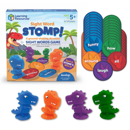 Learning Resources Sight Word Stomp! - Alphabet Toys, Phonics Flash Cards, Classroom Board Games, ABC Homeschool, Reading Manipulatives, Gifts for Boys and Girls, Visual Vocabulary