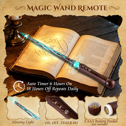 Floating Candles with Wand for Halloween Decorations: Upgraded 20Pcs Magic LED Hanging Floating Candle Battery Operated Flameless Candles with Timer for Birthday Gifts Halloween Party Indoor Décor