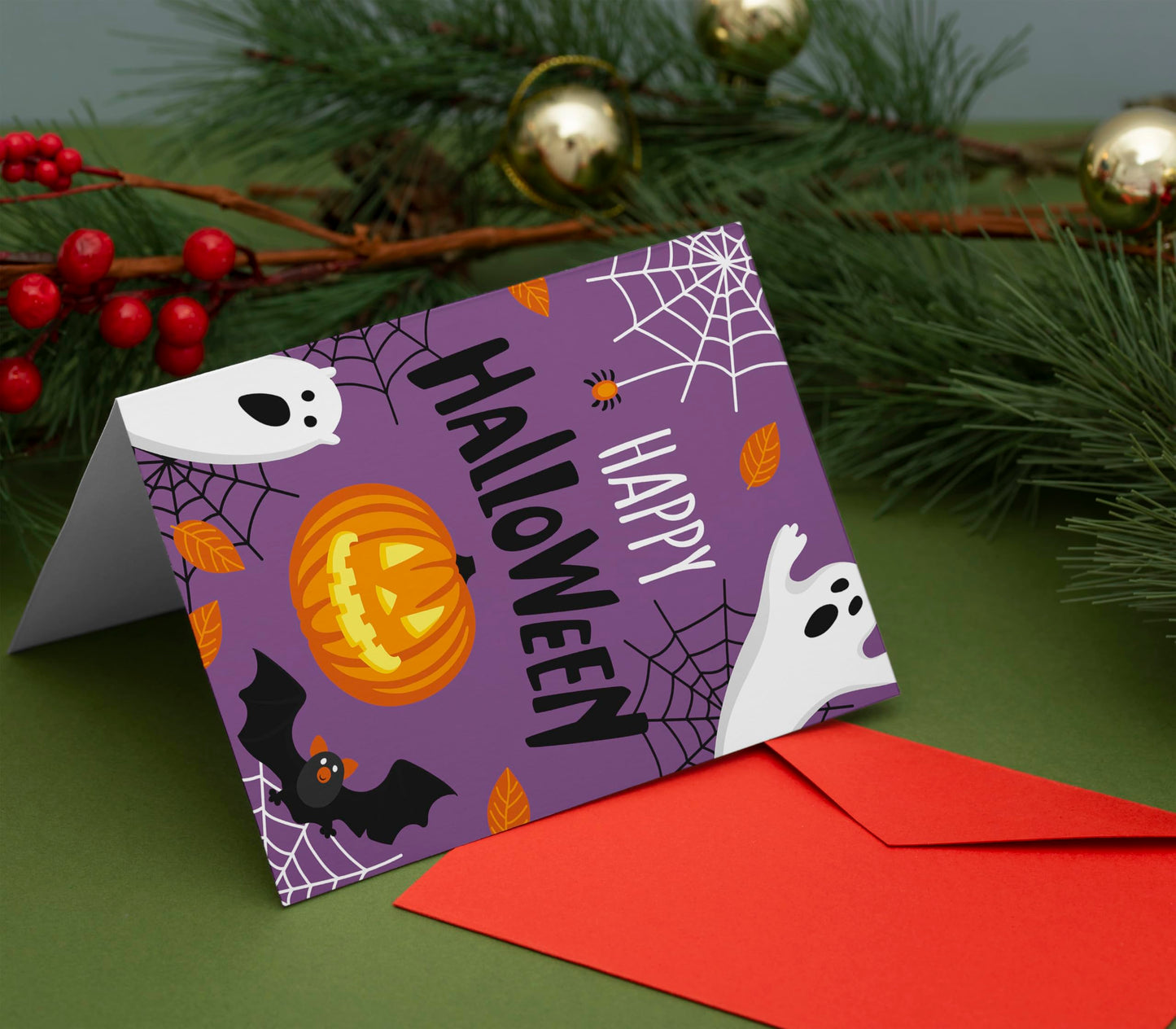 Halloween Cards with Envelopes, 18-Pack 5x7 Greeting Cards with Stickers