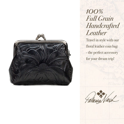 Patricia Nash Large Borse Coin Purse (Black)