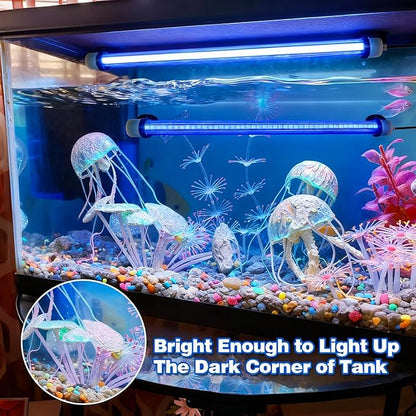 Submersible Led Aquarium Light:Full Spectrum Aquarium Lighting for Aquatic Pet Lovers - Underwater Fish Aquarium Lights with Remote and Suction for 11.8 Inch Saltwater Freshwater Tanks