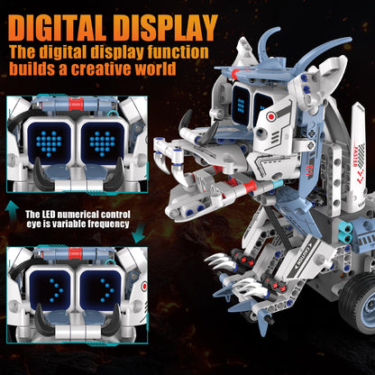 Ansnibe STEM Robot Building Sets for Kids Ages 6-16, 5-in-1 Remote Control and APP Robot Toys,343 Pcs DIY Building Science Educational Kit, Building Block Birthday Present for Teen Boys Girls