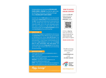 1500 English Vocabulary Flash Cards: Synonyms, Antonyms and 50 Online Exercises for GRE GMAT TOEFL IELTS SAT CAT