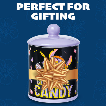 Silver Buffalo Disney Lilo and Stitch Halloween Mummy Give Me Candy Ceramic Cookie Snack Jar (Large)
