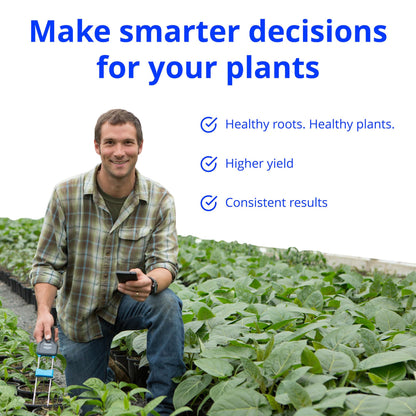 Bluelab Pulse Meter - Handheld Digital Soil Meter Measures Nutrients (TDS), Moisture & Temperature directly from the Root Zone - Grow Healthier Plants with Fast, Accurate Measurements