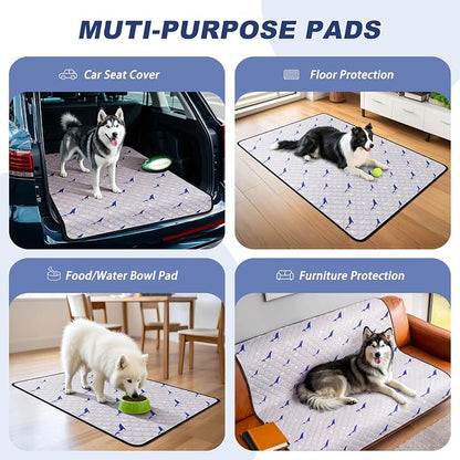 WanpeeGoo Washable Pee Pads for Dogs, 2Pack Reusable Puppy Pads, Super Absorbent & Leakproof Dog Pads, Anti-Slip Dog Pee Pads for Puppy Training & Incontinence, Dolphin Pattern 24"x24"