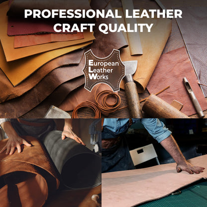 ELW Vegetable Tanned Leather 8-9 Oz. (3.2-3.6mm) Thickness | Pre-Cut 6"x12" | Tooling Leather Cowhide - Full Grain Leather Good for Crafting, Saddlery, Home Decor, Holsters, Knife Sheaths, Stamping