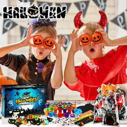 SHODMI 192Pcs Halloween Favors Stationery Gift Set, Trick or Treat Gifts for Kids, Halloween Party Favors for Kids Classroom Prizes Bulk Halloween School Supplies Goodie Bag Stuffers Fillers