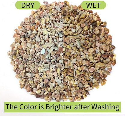FANTIAN 10 LB Natural Pea Gravel Small Pebbles - 3/8 Inch Decorative Pebbles for Indoor Plants,Terrarium Rocks, Outdoor Decorative Rocks, Vase, Succulent Rocks, Aquarium Gravel and Landscaping Rocks