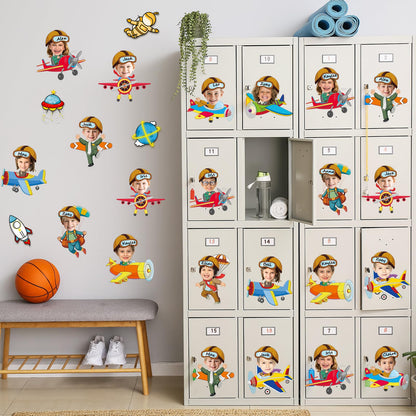 60pcs Pilot Airplane Cutouts Aircraft Bulletin Board Decorations Adventure Travel Theme Paper Cut-Outs Classroom Decorations for Classroom DlY Craft Photo Kindergarten Preschool Wall Door Supplies