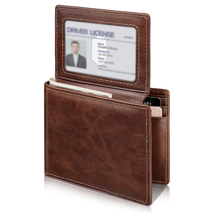 Artpaxy Mens Wallet Bifold Genuine Leather RFID Blocking Wallet for Men with 2 ID Windows 12 Card Holders 2 cash pockets 1 Gift Box