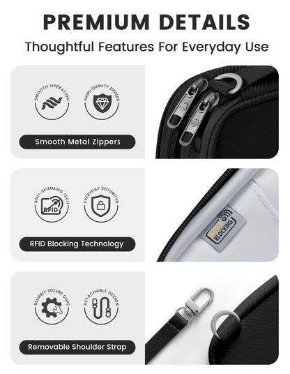 Travelkin 2-in-1 Passport Holder & Travel Organizer for Family with RFID Blocking, Multiple Passport Wallet for Men Women, Travel document holder for Credit Cards, Cash, and Electronic Essentials