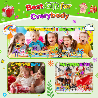 ASIOWELY 9 Pcs Fidget Spinner Toys for Kids & Adults,Party Favors for Boys Goodie Bags Bulk,Fingertip Gyros Sensory Toy Stress Relief Classroom Prizes for Teens Girl Age 3-8-13 Birthday Easter Gifts