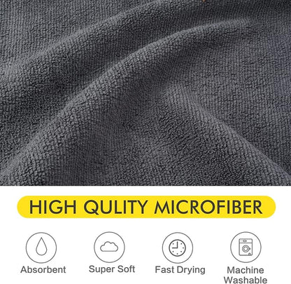 KinHwa Dog Towel Super Absorbent Microfiber Dog Drying Towel Soft Pet Bath Towel for All Dogs and Cats with Embroidered Paw Print 30inch x 50inch Gray