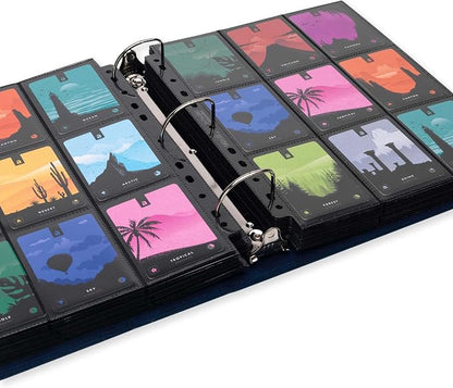 Vault X Large Ring Binder, 900 Cards, fits 9 Pocket Pages, Exo-Tec Material, 3 D-Ring Folder, for Trading Cards (Blue)