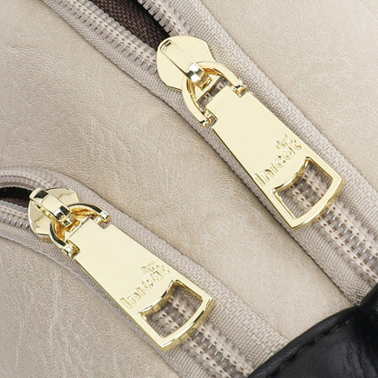 INICAT Small Crossbody Sling Bags Faux Leather Fanny Packs Purses for Women Everyday & Travel(Apricot black)
