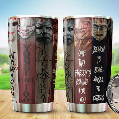 AstralWardrobe Horror Tumbler - Halloween Coffee Cup - Gifts for Men, Women on Birthday, Christmas - Horror Decorations - 20 Oz