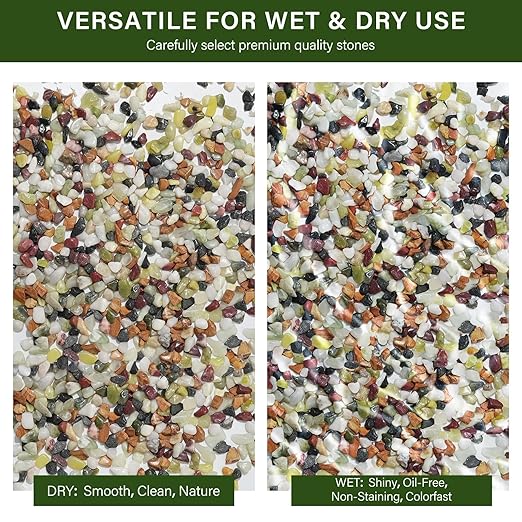NUPICK 3 lbs Pebbles for Indoor Plants, 1/5 Inch Pea Gravel for Fish Tank, Polished Decorative Rocks for Succulent, Natural River Stones for Vases, Cactus, Landscaping, Bird Bath, Aquarium, Colorful