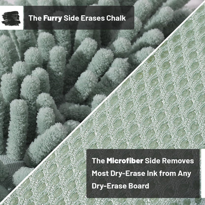 Mr. Pen- Magnetic Microfiber Shag Whiteboard Erasers, 4" x 6", 12 Pack, Bulk, Dual Surface, Washable Large Dry Erase Board Cleaner for Chalk, Marker, Classroom, Office, Home