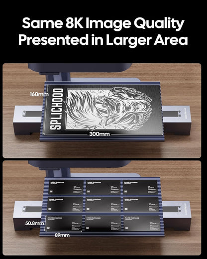 LaserPecker Slide Extension for LP4/LP5, Expand to 300x160mm Engraving Area- Pro Accessories for Batch Processing & Large Projects