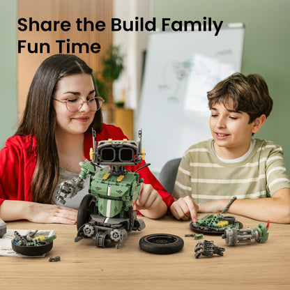 Sillbird Robot Car Building Kit with Remote Control for Boys Ages 8-14, STEM Coding Robotics Technic Toy Birthday Gifts for Kids, Buildable 5in1 Models with 727 Pieces