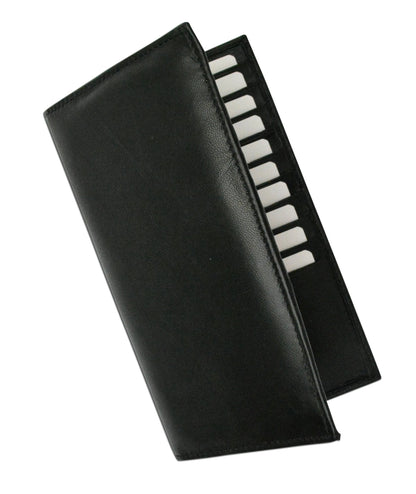 Marshal Bifold Leather RFID Blocking Wallet For Men & Women | Genuine Leather Holder With 19 Slots, 2 Bill Compartments & ID Window For Credit/Debit Cards, Money & More (Black)