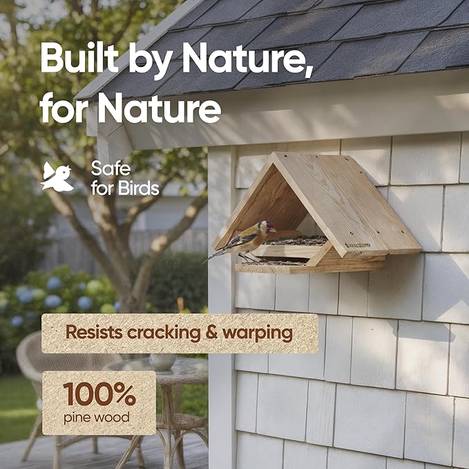 Dove Nesting Platform for Outside - Mourning Dove Nesting Box, Wooden Bird Nest for Pigeons, Open Bird Nesting Platform for Backyard Garden by Decoribles