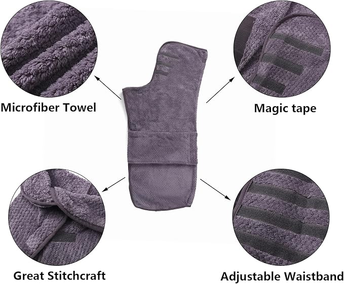 Geyecete Dog Bathrobe Towel Dog Drying Coat - Pineapple Grid Fast Drying Super Absorbent Pet Dog Cat Bath Robe Towel - Gray, Medium