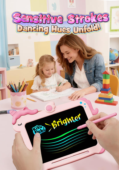 8.5 inch LCD Writing Tablet for Kids, Unicorn Toys Gifts for Girls Aged 3-5, Toddler Girl Kids Educational Travel Toy, Birthday Gift for 3 4 5 6 7 8 9 Year Old Girl (Pink)