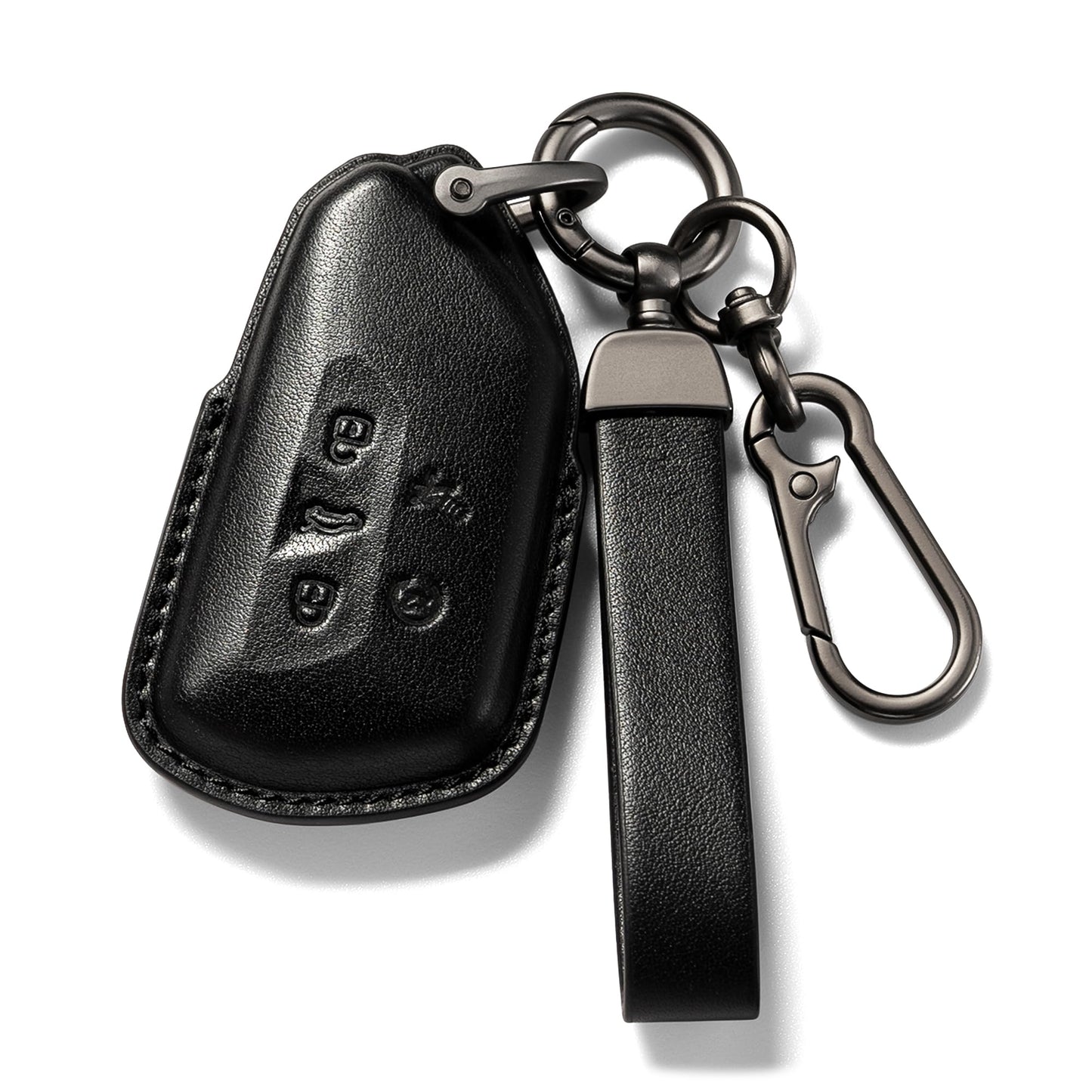 Smyfob for Volkswagen Atlas Key Fob Cover Leather car Key case 2026 2025 2024 VW Atlas Cross Sport Accessories 5 Button