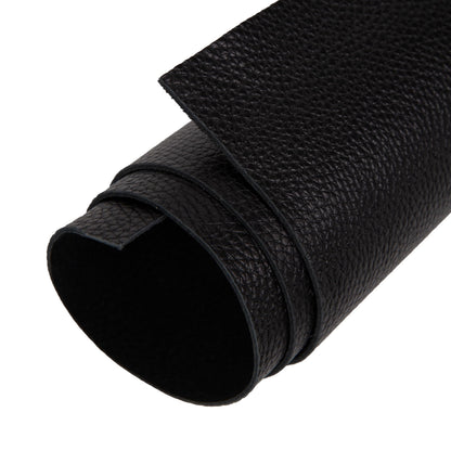 Shkira 24''X12'' Genuine Black Dotted Leather Sheets for Hobby Workshops - Tooling Square - 2.0MM Thick Genuine Top Full Grain Oil Tan - Thick Leather Pieces