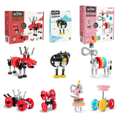The Off Bits Animals Collection: Creative Robot Toy Model Kit for Kids 6+, Engaging Toy Building Sets for Boys and Girls, Build Your Own STEM Building Toys Engineering Kit