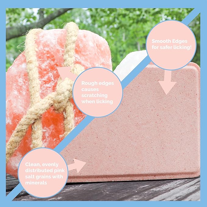 Salt Block for Deer & Horses – Compressed Mineral Salt Lick for Livestock, Cattle & Goats – Himalayan Secrets Pink Rock Salt Block (8.8LB/4KG, Block)