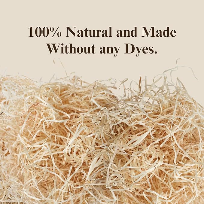 The Habitat Life - Natural Ribbon Cut Excelsior - for Birds, Hamsters, Gerbils, Rats & Other Small Mammals - Soft & Absorbent - Wood Fiber - Dye-Free & Safe - Small - 2 Pack