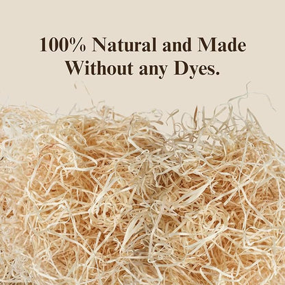 The Habitat Life - Natural Ribbon Cut Excelsior - for Birds, Hamsters, Gerbils, Rats & Other Small Mammals - Soft & Absorbent - Wood Fiber - Dye-Free & Safe - Medium - 1 Pack
